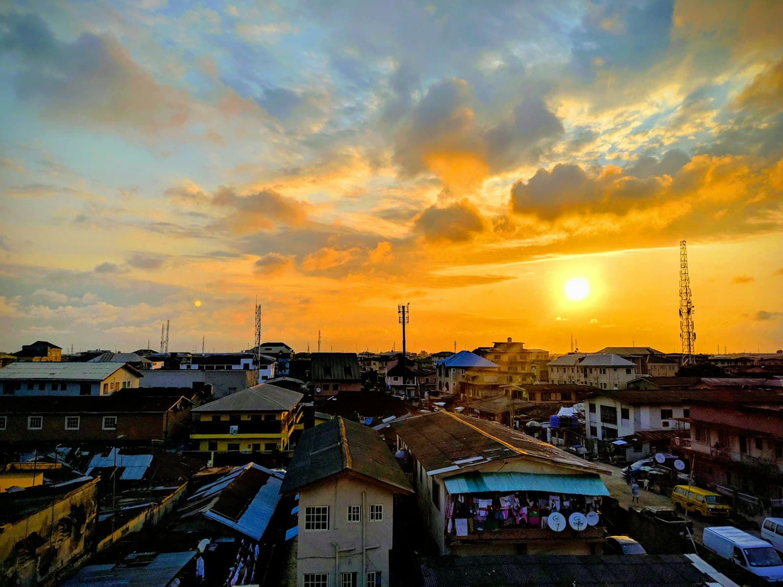 Aerial view of the Lagos cityscape