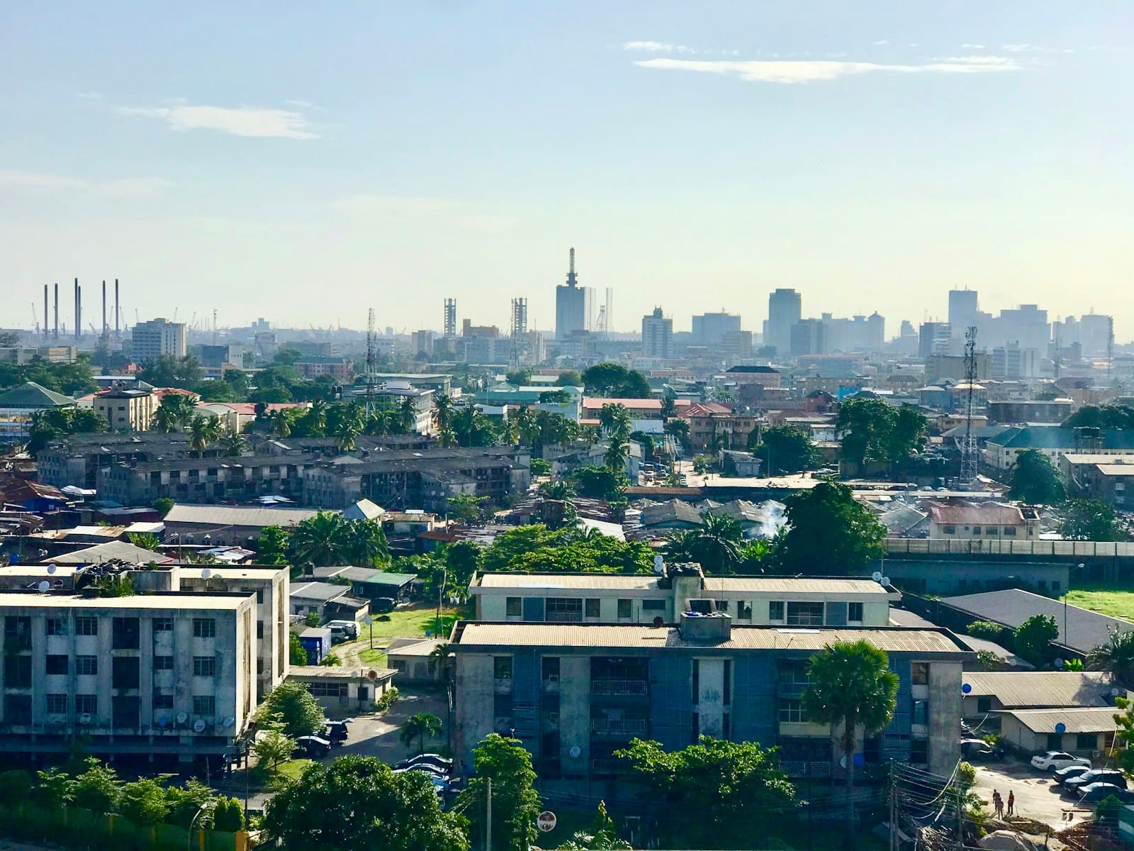 Aerial view of Lagos, Nigeria